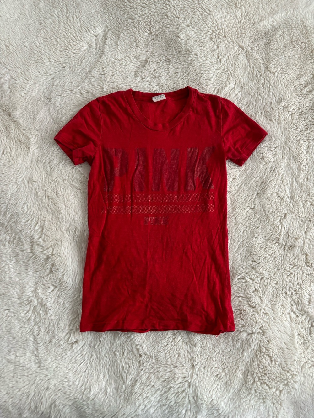 PINK Victoria’s Secret Red Logo Graphic Print T-Shirt